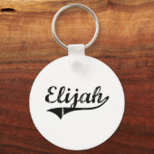 Elijah Classic Style Name Sleutelhanger (Voorkant)
