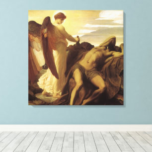 Elijah in de wildernis door Lord Frederic Leighton Canvas Afdruk