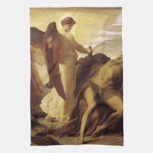 Elijah in de wildernis door Lord Frederic Leighton Theedoek