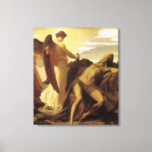 Elijah in Wilderness door Lord Frederic Leighton Canvas Afdruk