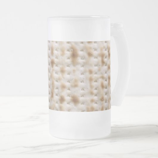 Elijah/Miriam's Cup met Matzo Design Matglas Bierpul (Voorkant rechts)