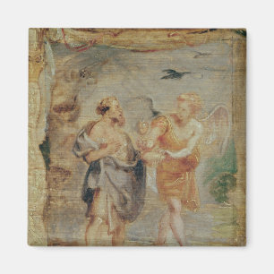 Elijah Receiving Bread and Water van een Angel Magneet