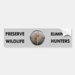 Elimineer jagers bumpersticker