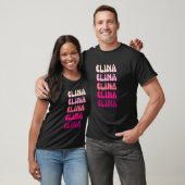 Elina Retro Stack Ontwerp T-shirt (Unisex)