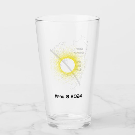 Élipse solaire verre souvenir (Devant)