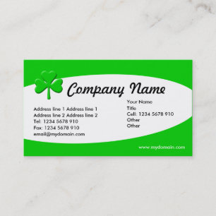 Eliptical - Irish Shamrock Visitekaartje