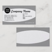 Eliptical Zodiac Platinum - Aquarius Visitekaartje (Voorkant / Achterkant)