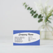 Eliptisch - Blauw reliëf Visitekaartje (Staand voorkant)