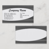 Eliptisch - geborstelde metalen textuur visitekaartje (Voorkant / Achterkant)