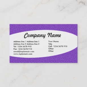 Eliptisch - Violet Embossed Textuur Visitekaartje