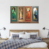Élisabeth Sonrel Art Nouveau Maiden Bird Series Canvas Afdruk (Insitu (Slaapkamer))