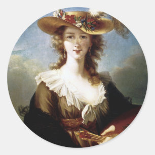 Elisabeth Vigee-Lebrun Self Portrait Ronde Sticker