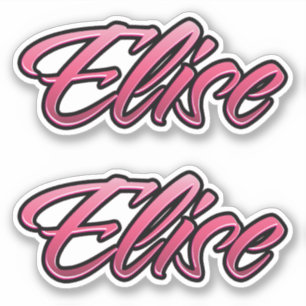 Elise autocollant rose pâle Sticker Stickerset