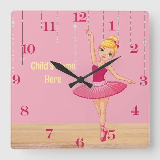 Elise Blonde Ballerina Horloge murale (Recto)