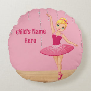 Elise Blonde Ballerina Ronde Worpkussen Rond Kussen