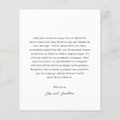 Elise Elegant Wedding Bedankt Card (Achterkant)