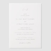 Elise Elegant Wedding Vellum Uitnodigingen (Voorkant)