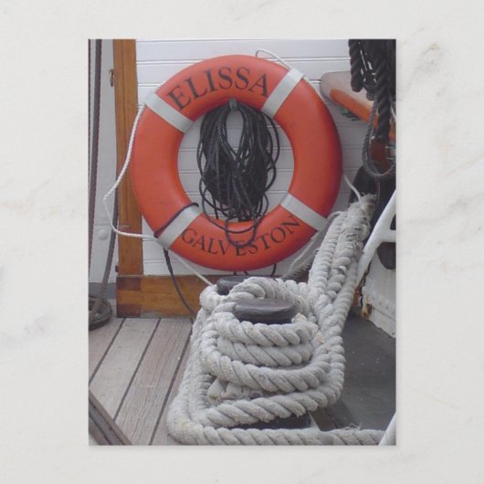 Elissa Sailing Vessel Briefkaart Galveston Texas (Voorkant)