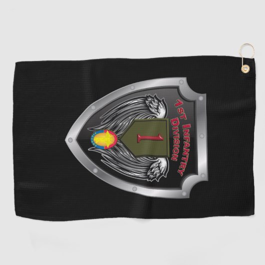 Elite 1e Infanteriedivisie "Big Red One" Golfhanddoek (Horizontaal)