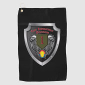 Elite 1e Infanteriedivisie "Big Red One" Golfhanddoek (Voorkant)