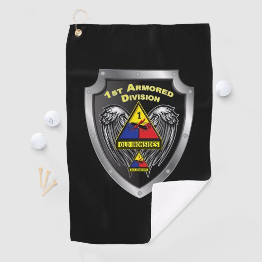 Elite 1st Armored Division "Old Ironsides" Golfhanddoek (Insitu)