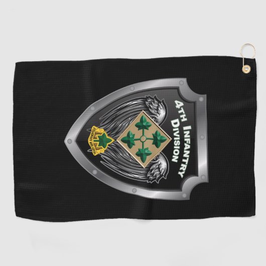Elite 4e Infanteriedivisie "Steadfast and Loyal" Golfhanddoek (Horizontaal)