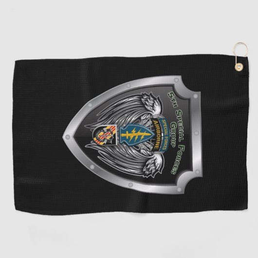 Elite 5e groep speciale strijdkrachten (luchtvervo golfhanddoek (Horizontaal)