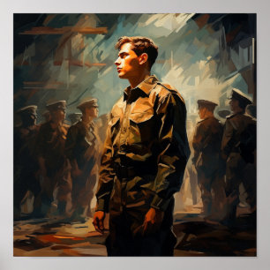 Elite militair Poster: Moed gepersonifieerd Poster