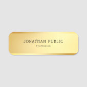 Elite Modern Design Simple Sjabloon Glamor Gold Naamplaatje (Voorkant)