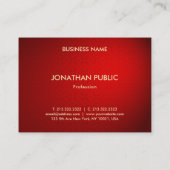 Elite Red Damask Gouden Tekst Professionele Classy Visitekaartje (Achterkant)