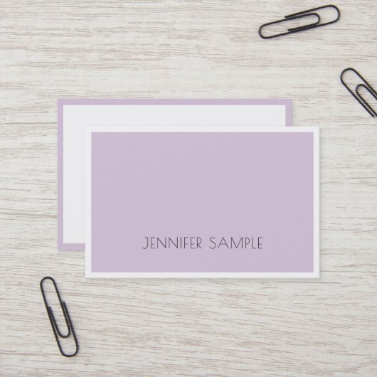Elite strak design Trendy Violet Paarse luxe Visitekaartje (Voorkant / Achterkant in situ)