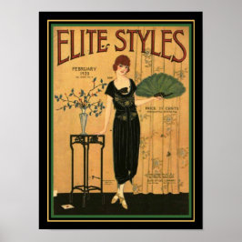Elite Styles Art Deco 1920 Hoesje 12 x 16 Poster