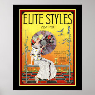 Elite Styles Art Deco Hoesje mei 1923 Poster
