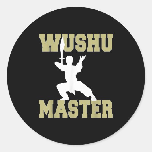 Elite Warrior meesterschap in traditionele Wushu W Ronde Sticker (Voorkant)