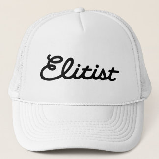 Elitist Trucker Hat: Grote Logo (zwart/wit) Pet
