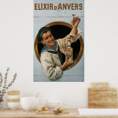Elixir d'Anvers ~ by Gerard Portielje Belgium 1906 Poster (Keuken)