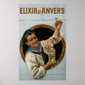 Elixir d'Anvers ~ by Gerard Portielje Belgium 1906 Poster (Voorkant)