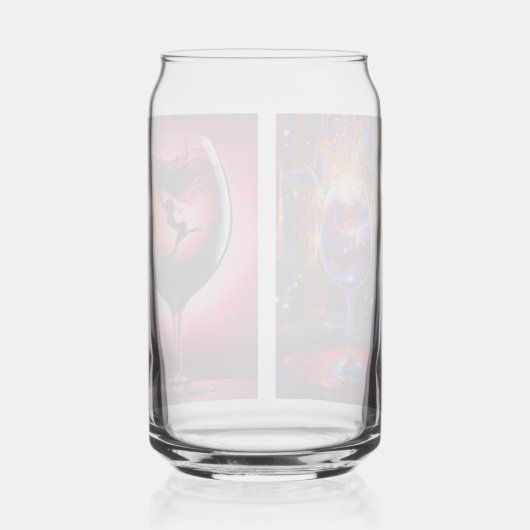 "Elixir of Elegance: A Glass of Refinement" Blikvorm Glas (Achterkant)