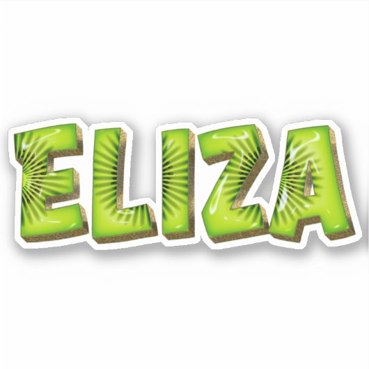 Eliza Name Kiwi Design Aufkleber Sticker (Voorkant)