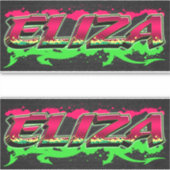 Eliza Prénom Nom Graffiti Autocollants (Devant)