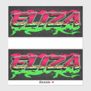 Eliza Prénom Nom Graffiti Autocollants