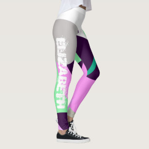 Elizabeth Ajouter Votre Nom Leggings Art Abstrait