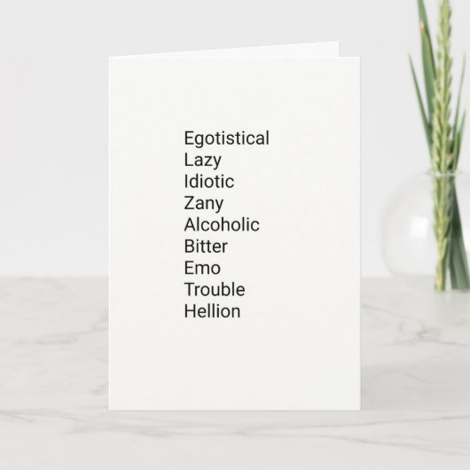 Elizabeth Birthday Kaart (Voorkant)