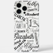 Elizabeth Black White Case-Mate iPhone Case (Achterkant)