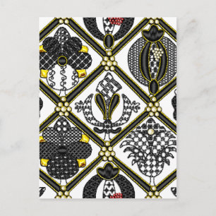 Elizabeth Blackwork tegel Briefkaart