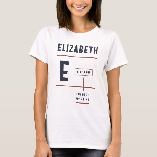 Elizabeth Blood loopt door mijn vinnen T-shirt (Voorkant)