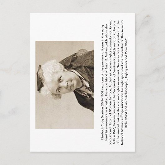Elizabeth Cady Stanton - Feminist Briefkaart (Voorkant)