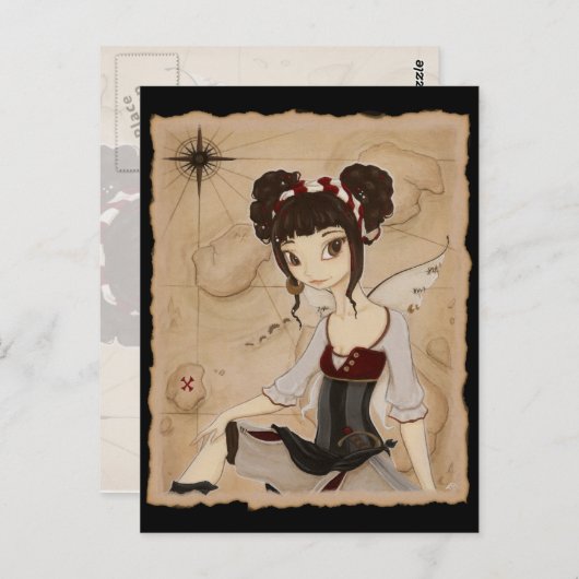 Elizabeth - Carte postale de pirate fée (Devant / Derrière)