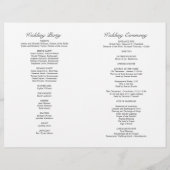 Elizabeth Christelijk Wedding Ceremony Programma (Achterkant)