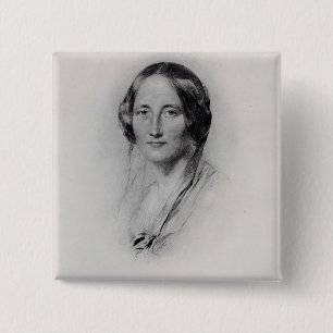 Elizabeth Cleghorn Gaskell Vierkante Button 5,1 Cm